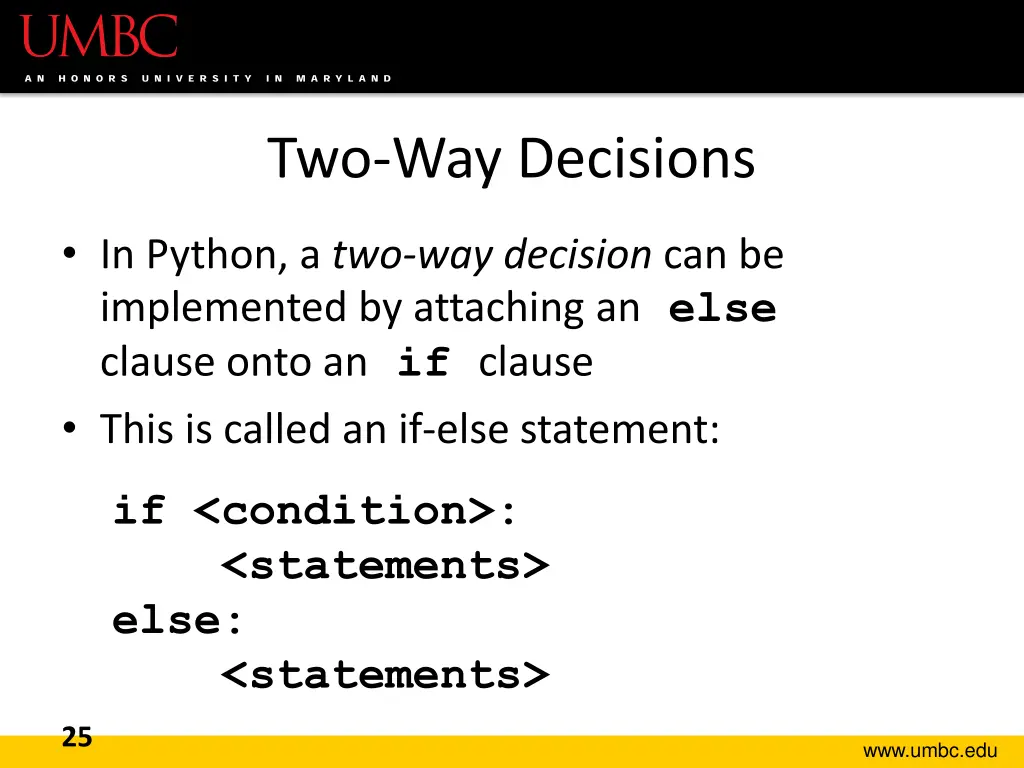 two way decisions