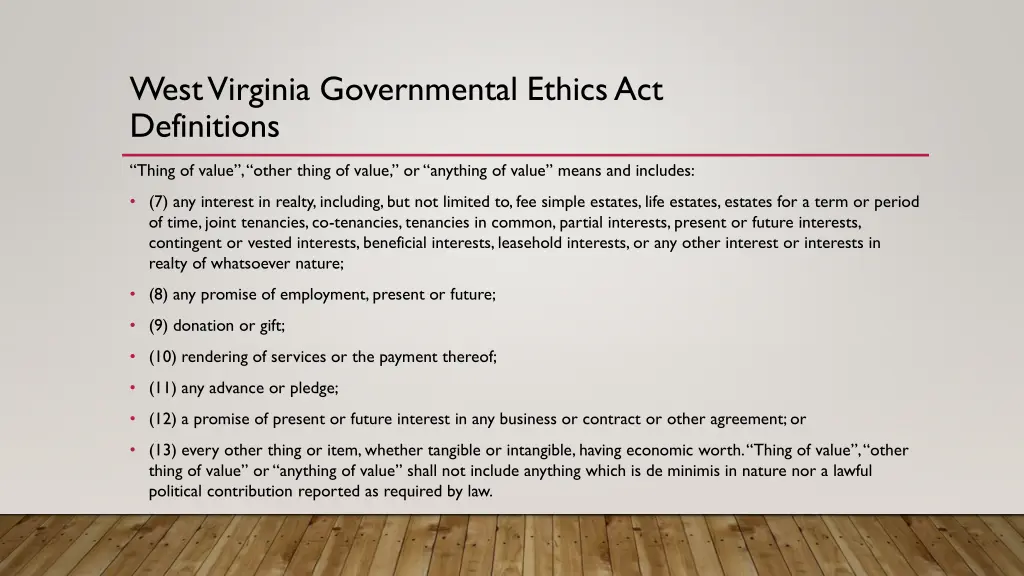 west virginia governmental ethics act definitions 3