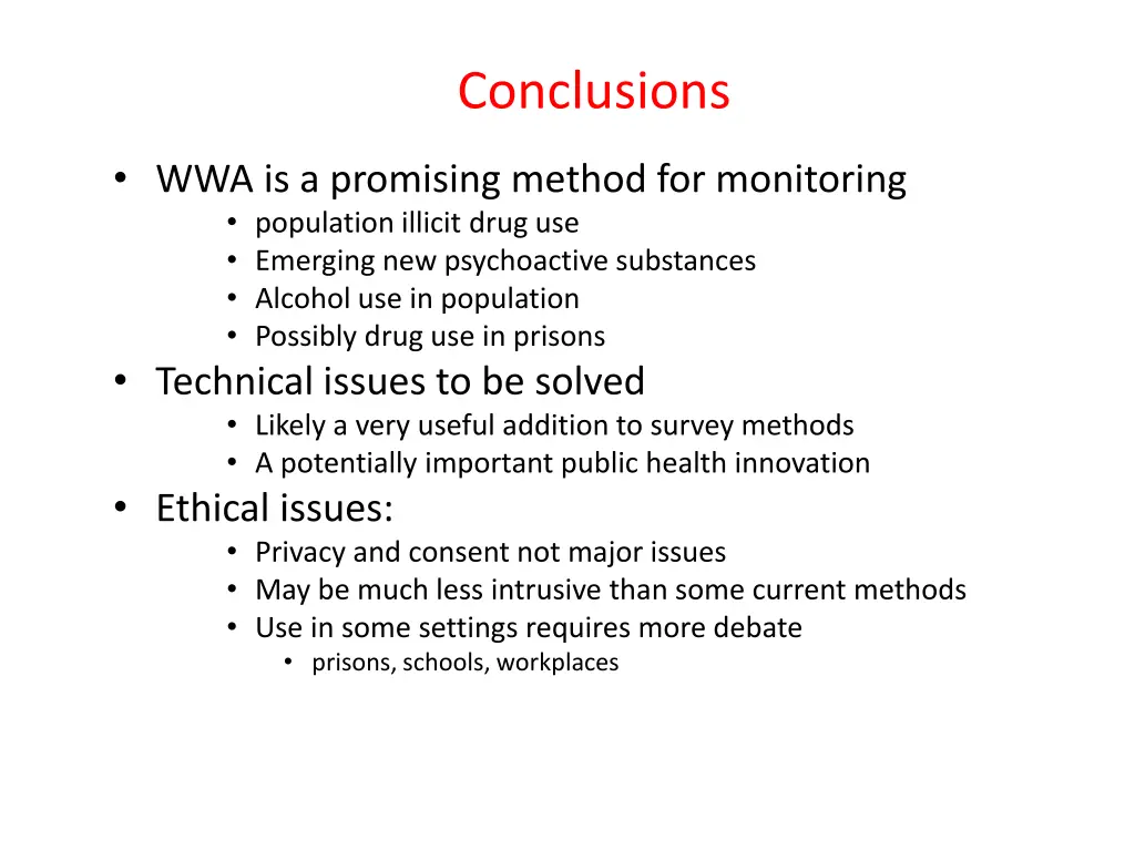 conclusions
