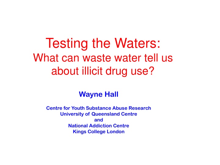 testing the waters what can waste water tell