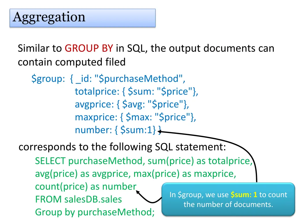 aggregation 1