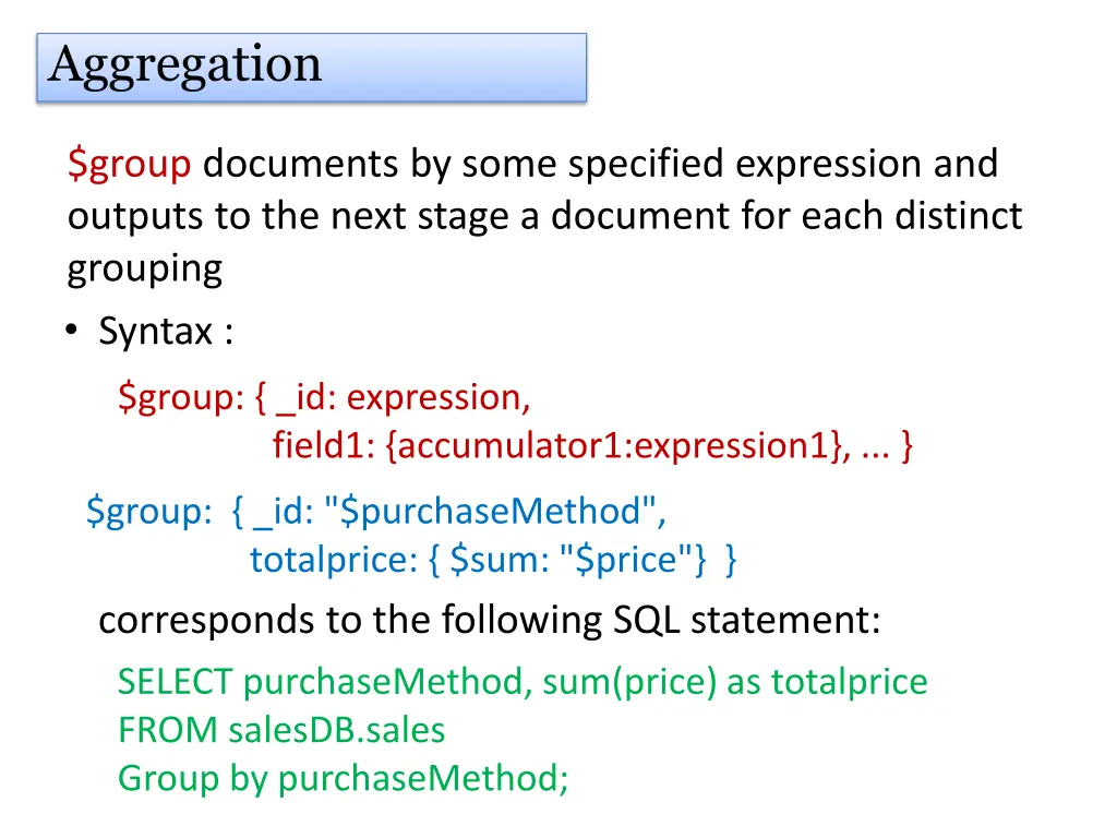 aggregation