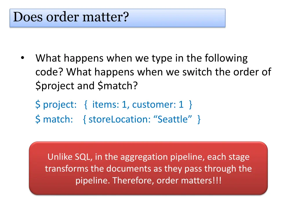 does order matter