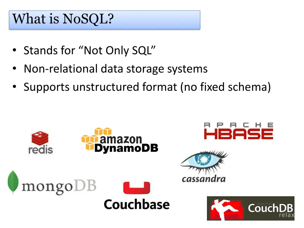 what is nosql