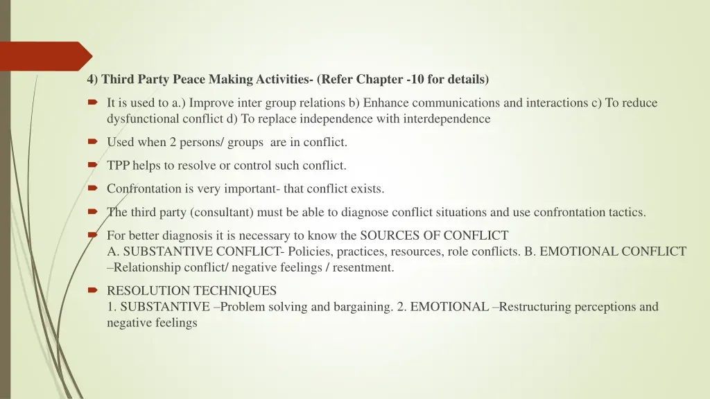 4 third party peace making activities refer