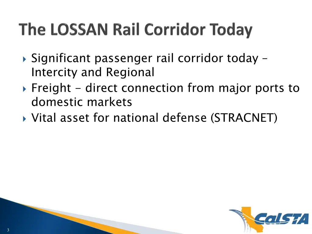 significant passenger rail corridor today
