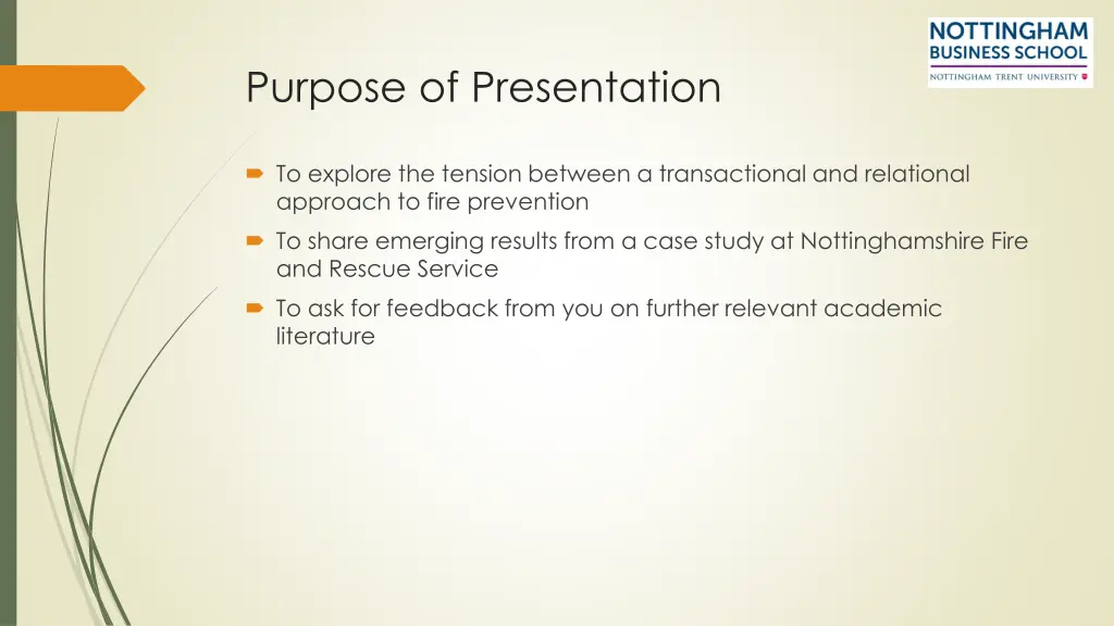 purpose of presentation