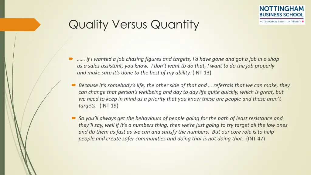 quality versus quantity 1