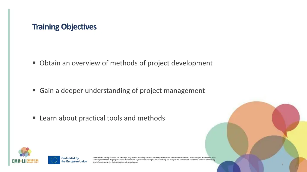 training objectives