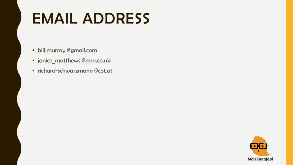 email address