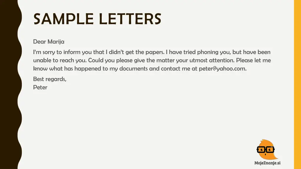 sample letters 1