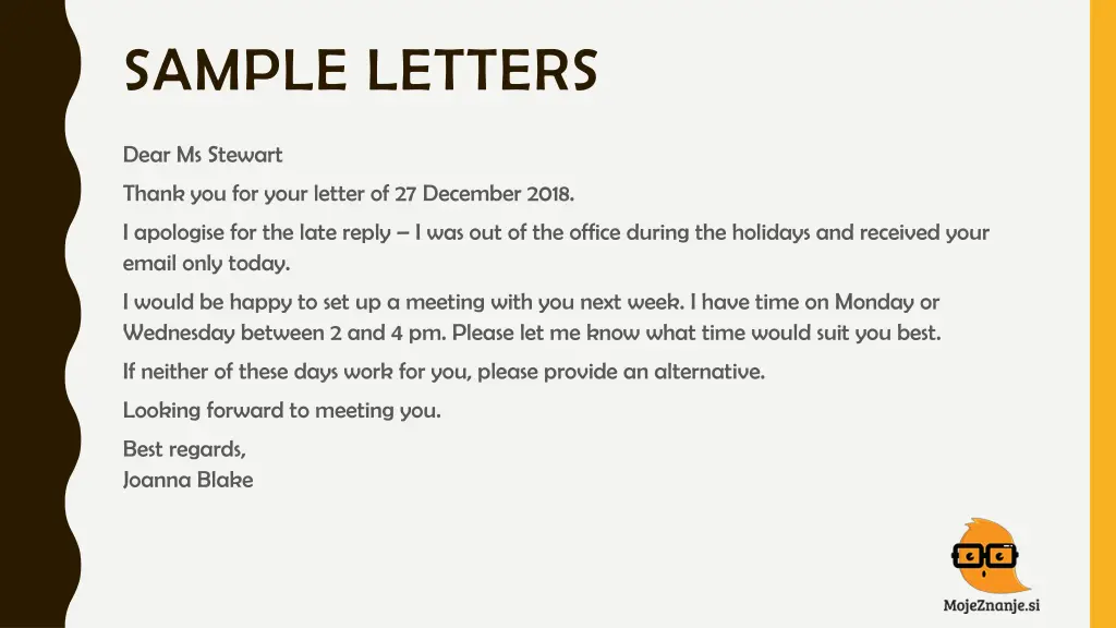 sample letters