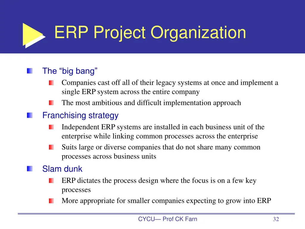 erp project organization