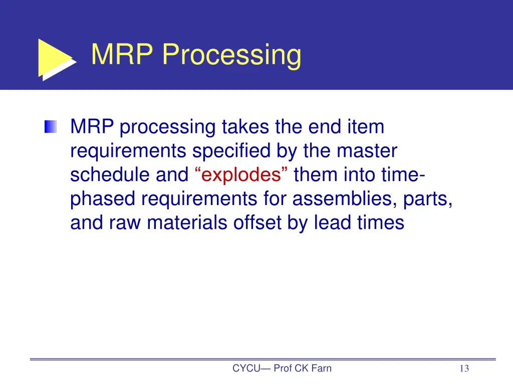 mrp processing