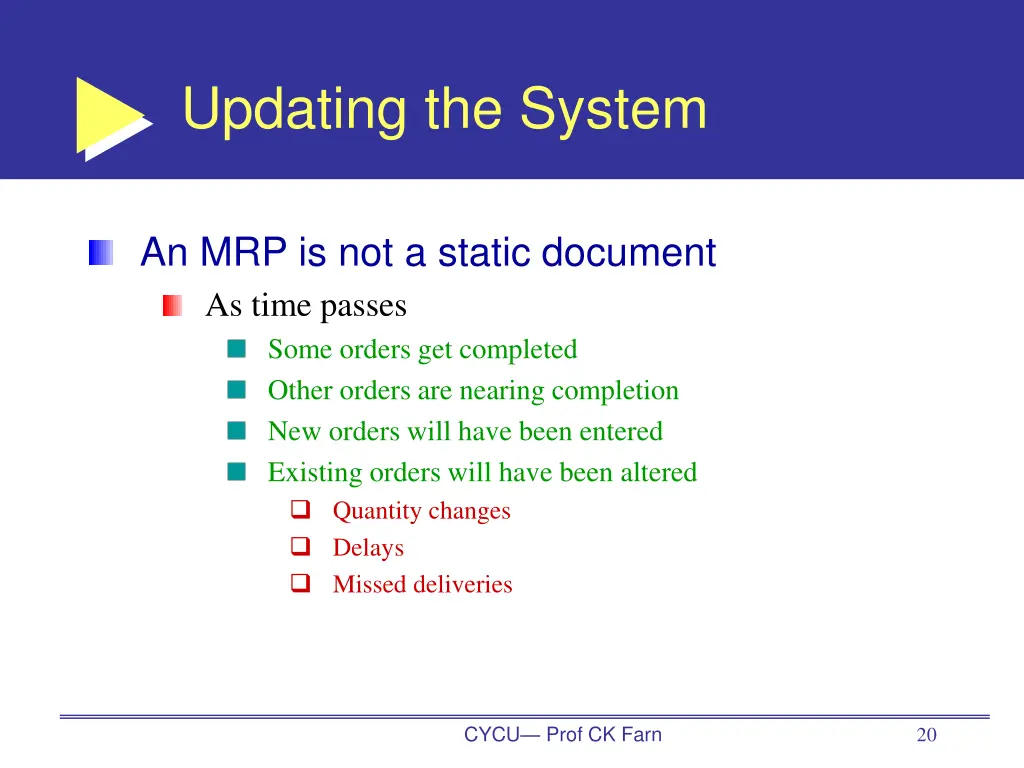 updating the system