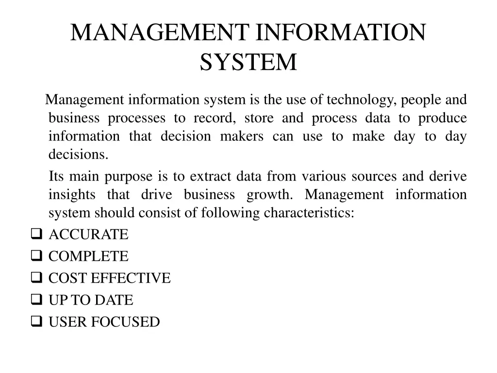 management information system