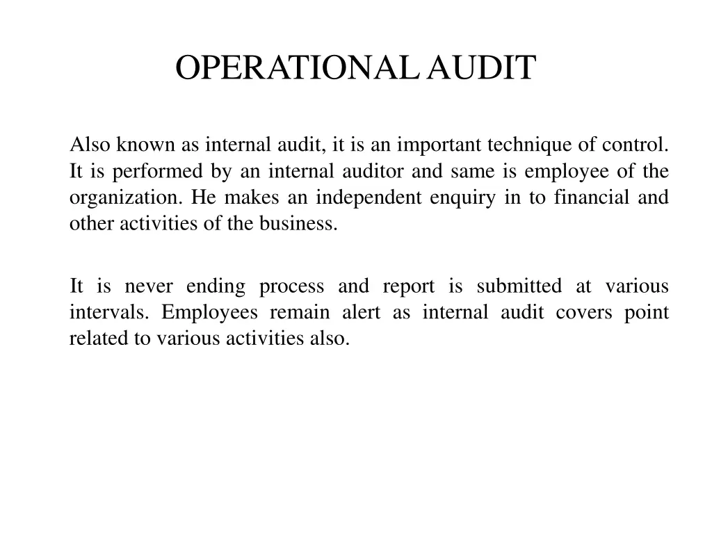 operational audit