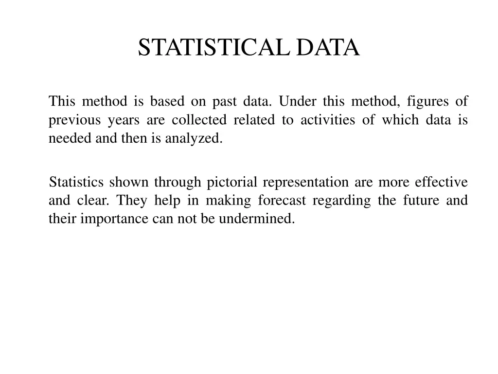 statistical data