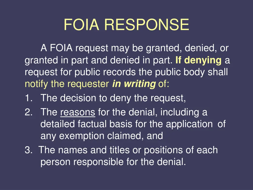 foia response