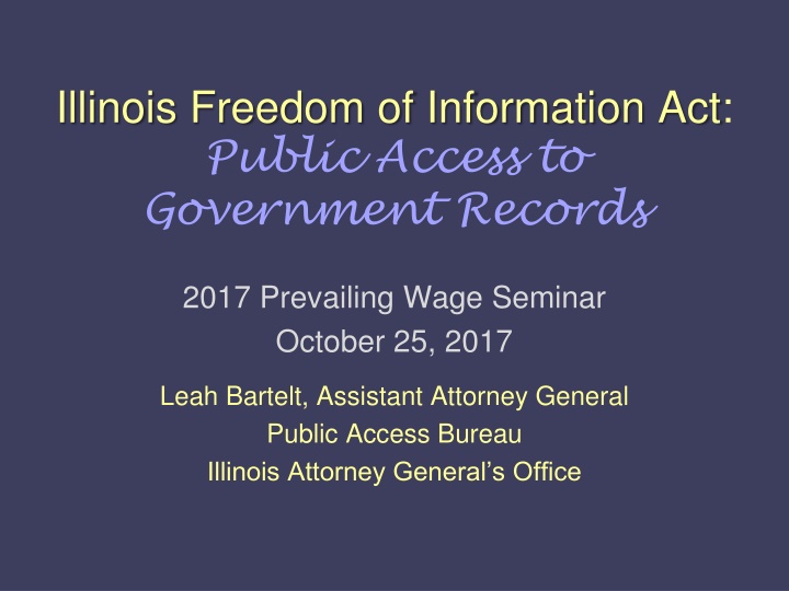 illinois freedom of information act public access