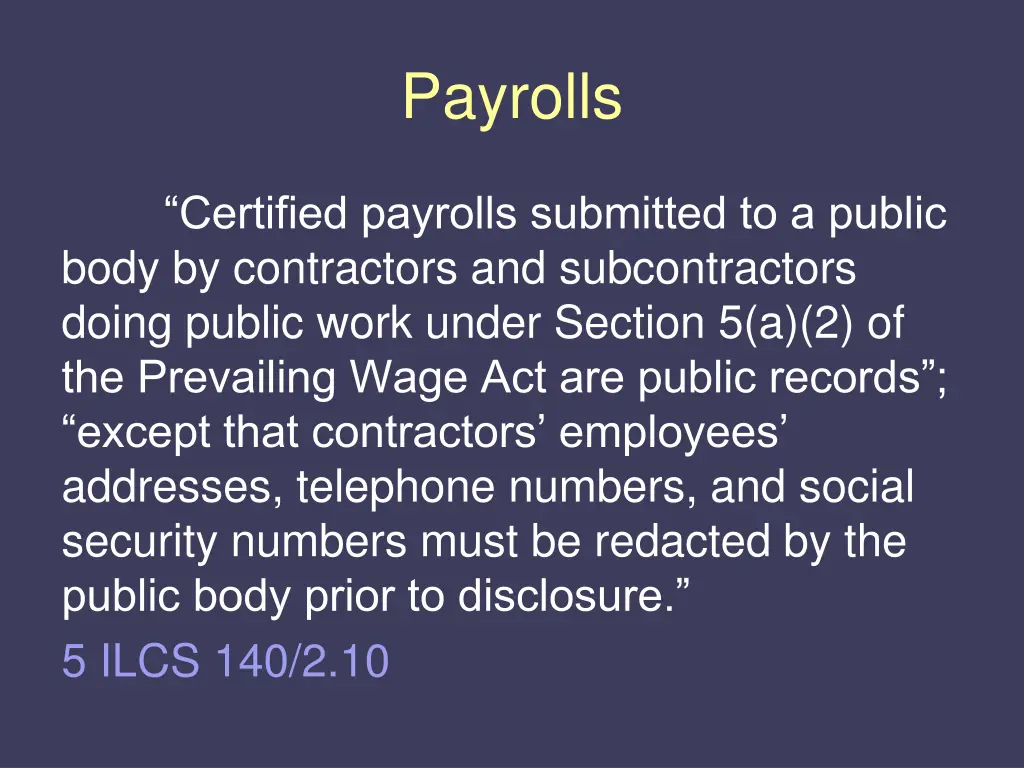 payrolls