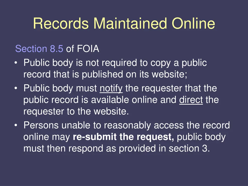 records maintained online