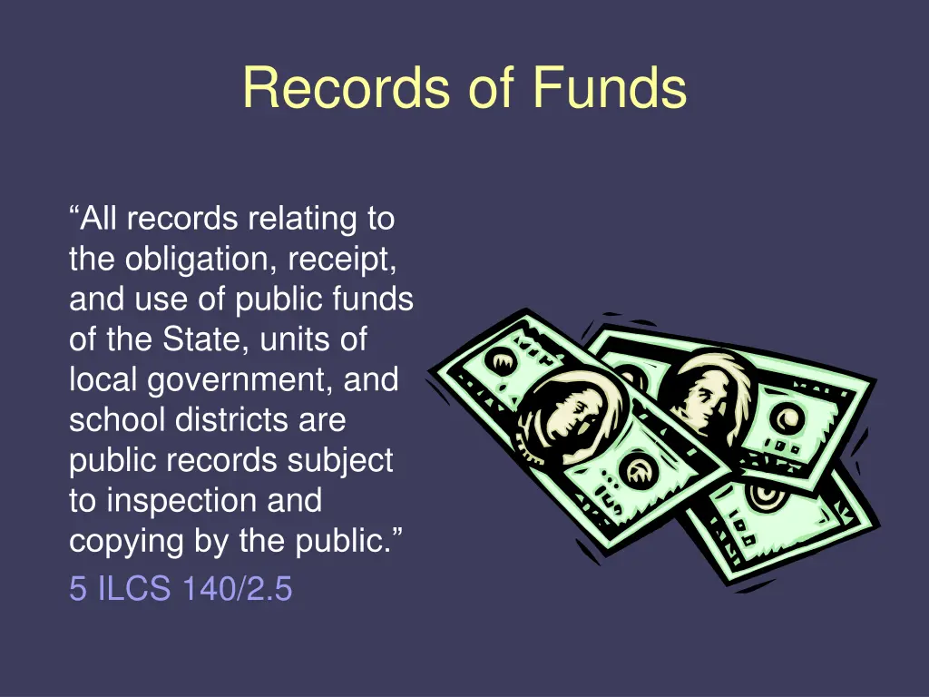 records of funds