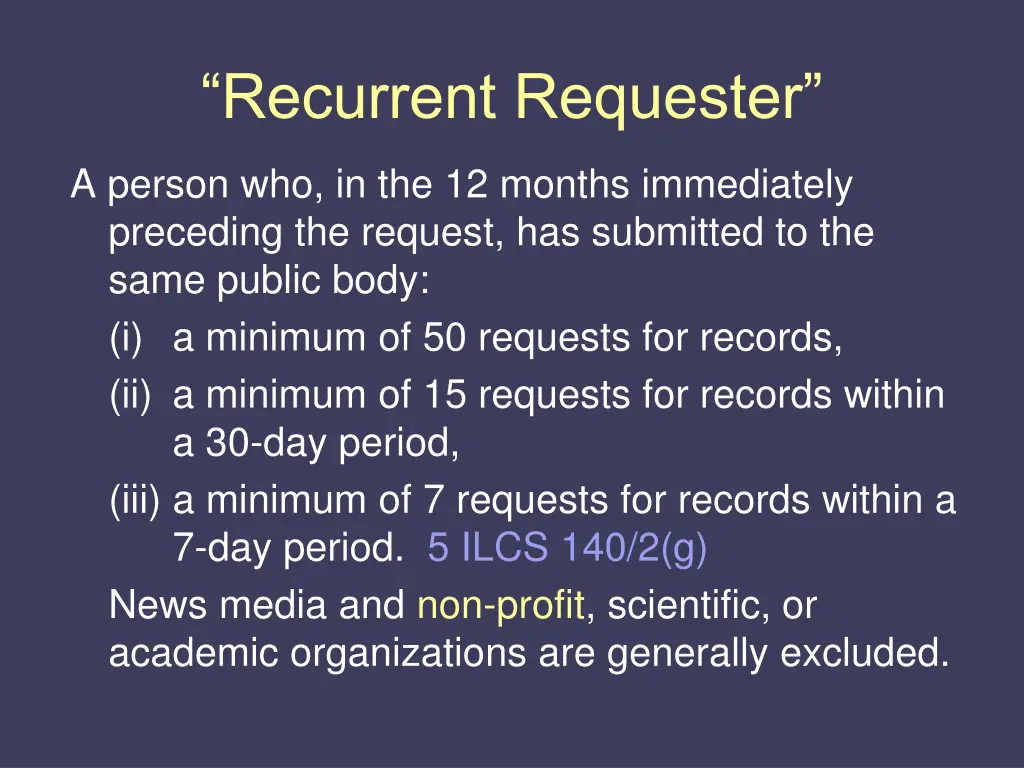 recurrent requester