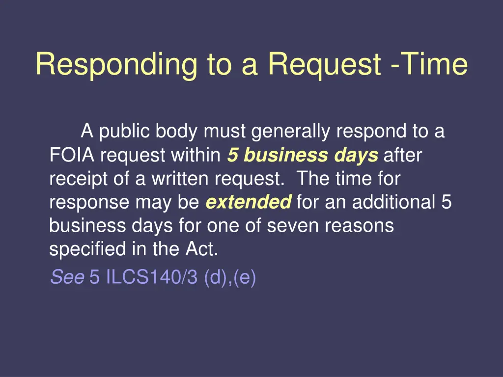 responding to a request time
