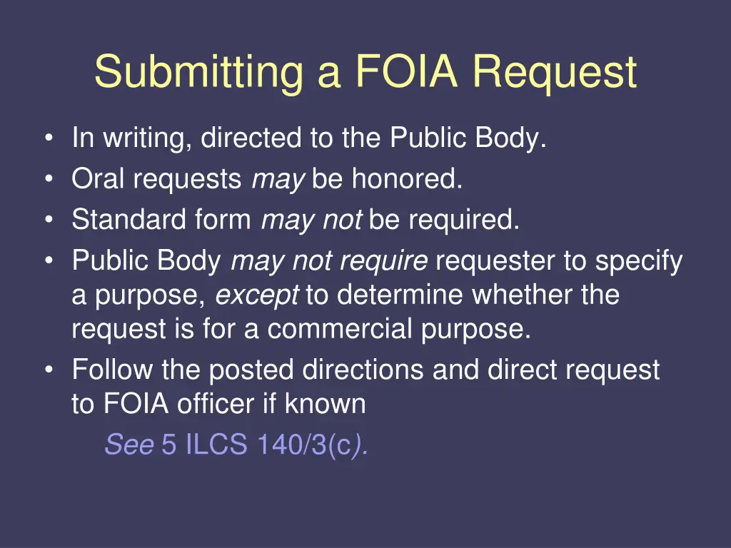 submitting a foia request