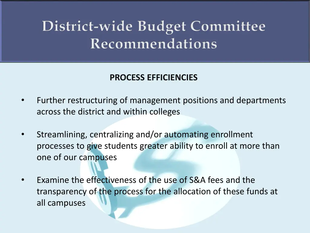 district wide budget committee recommendations 1