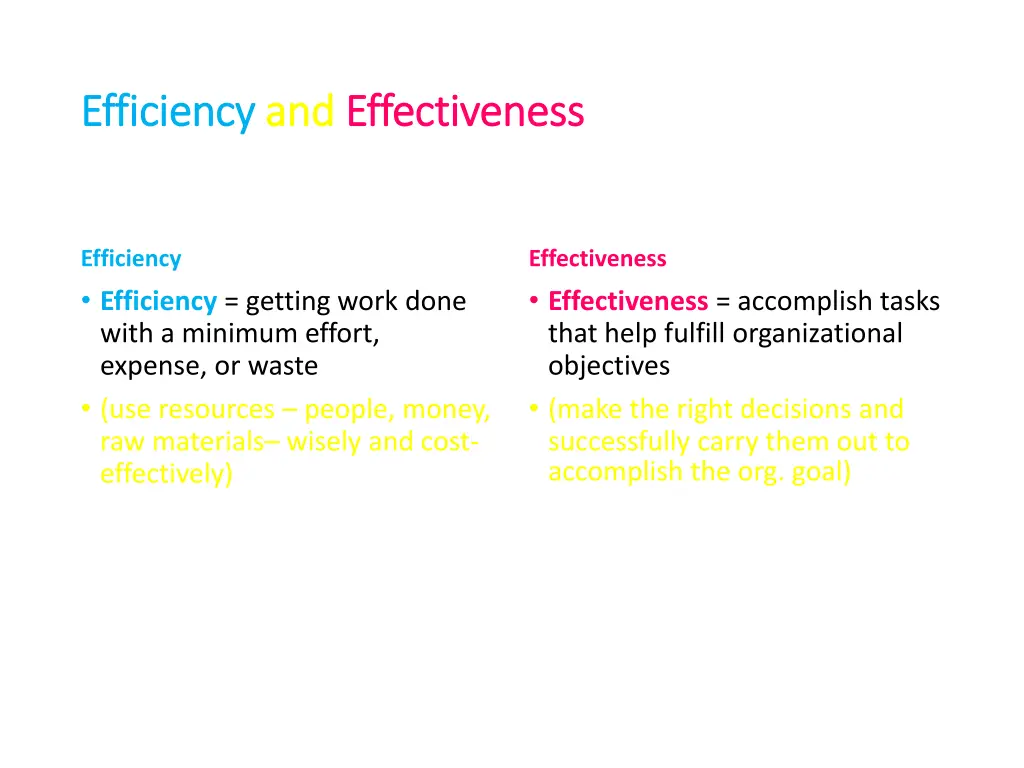 efficiency efficiency and 1