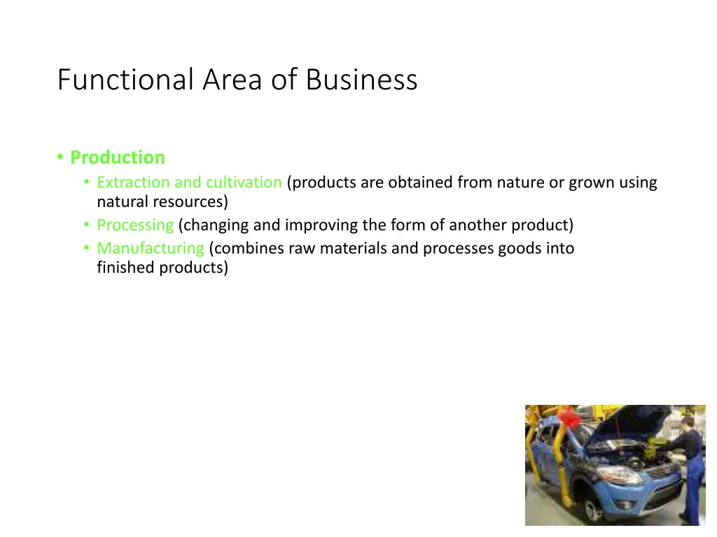 functional area of business 3