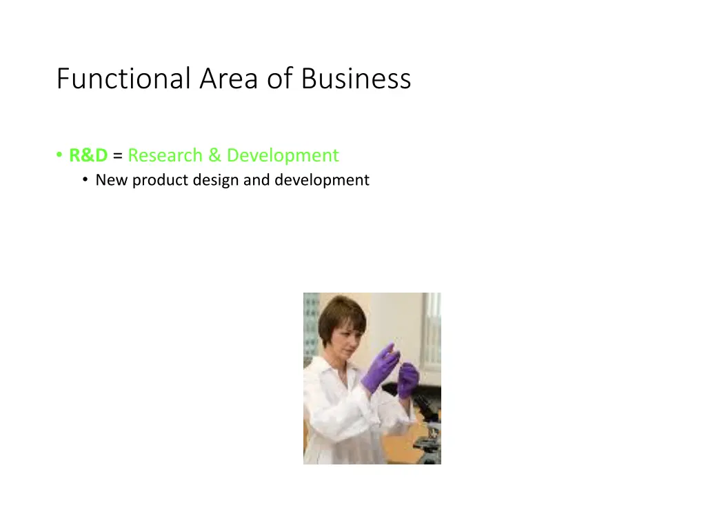 functional area of business