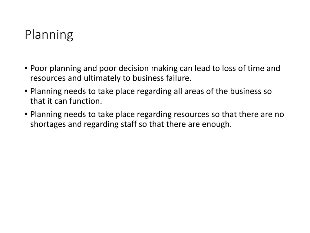 planning