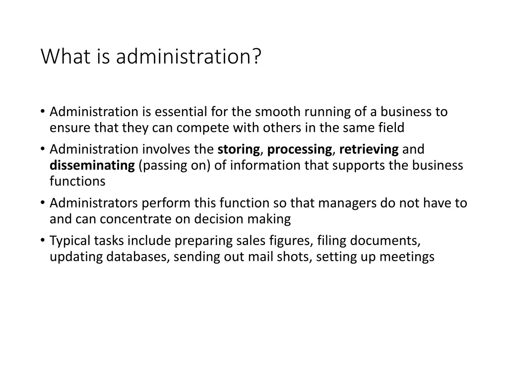 what is administration