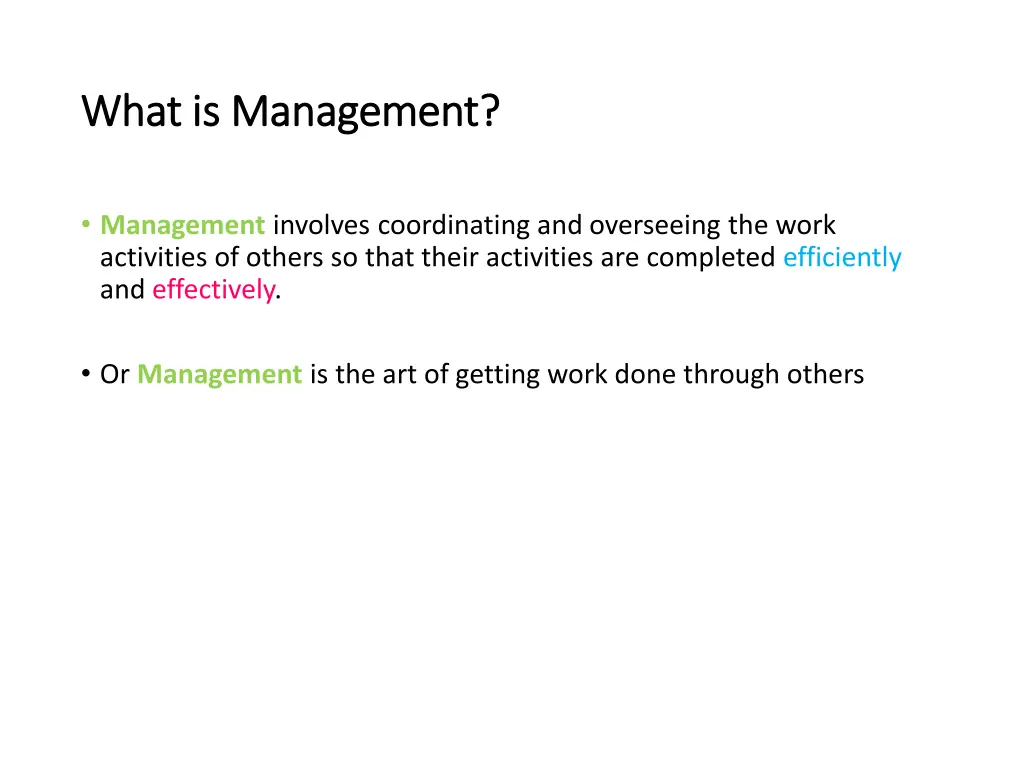 what is management what is management