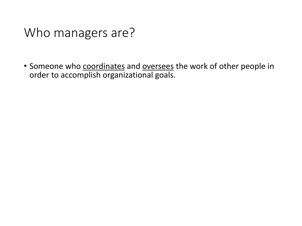 who managers are