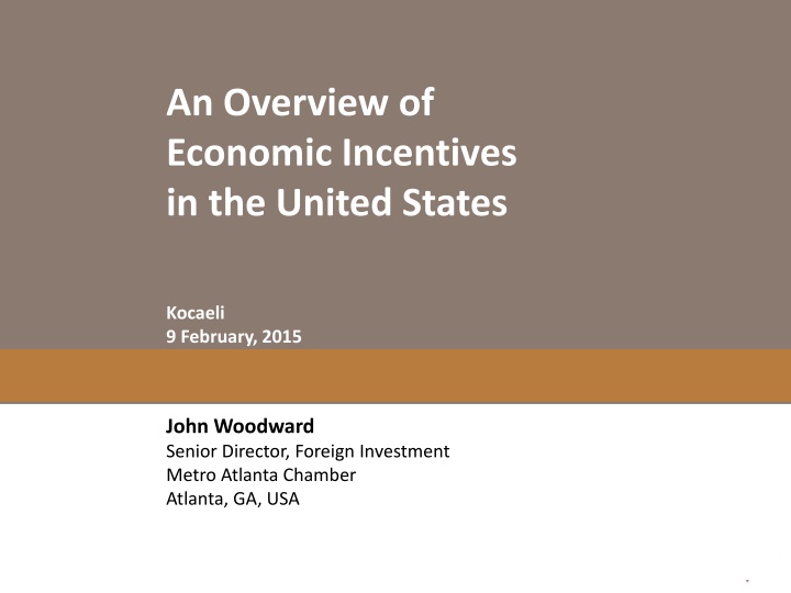 an overview of economic incentives in the united