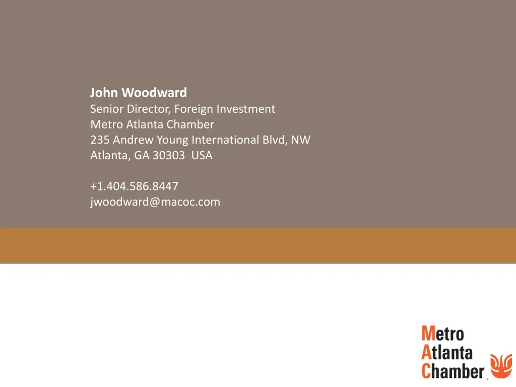 john woodward senior director foreign investment