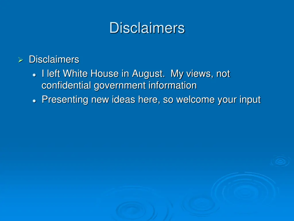 disclaimers