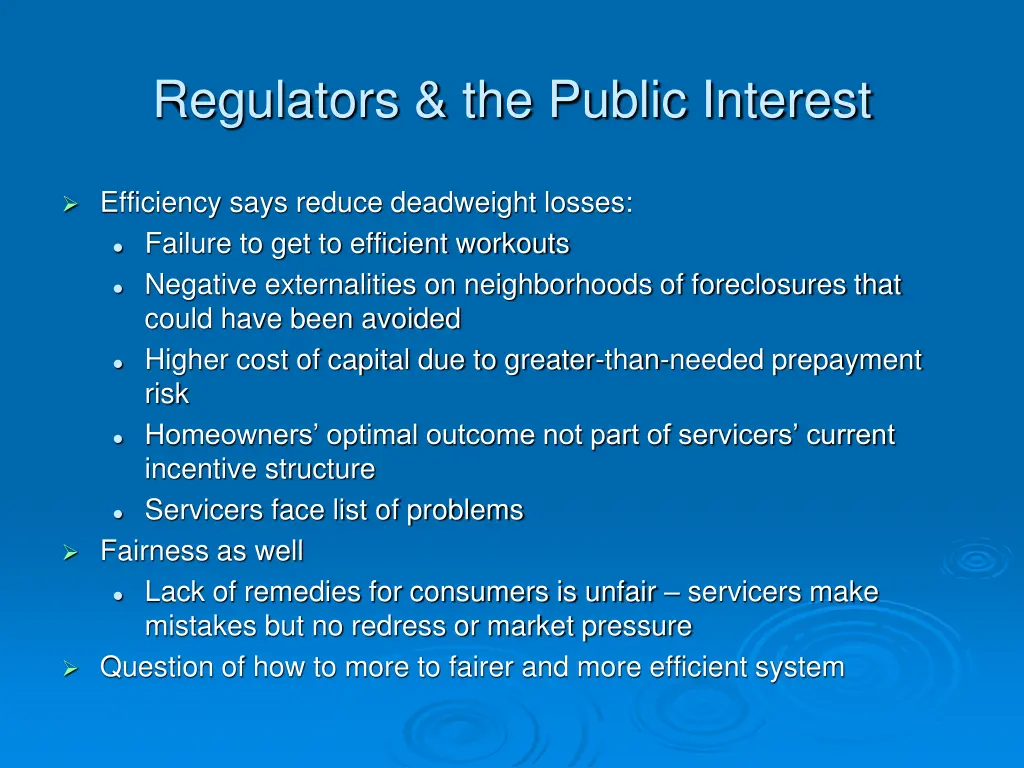 regulators the public interest