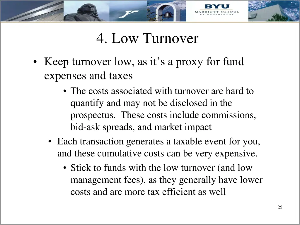 4 low turnover