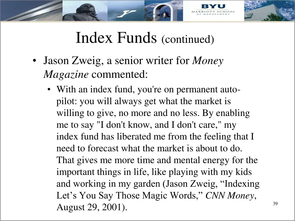 index funds continued 1