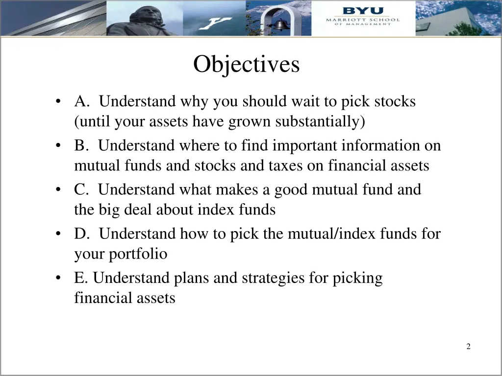 objectives