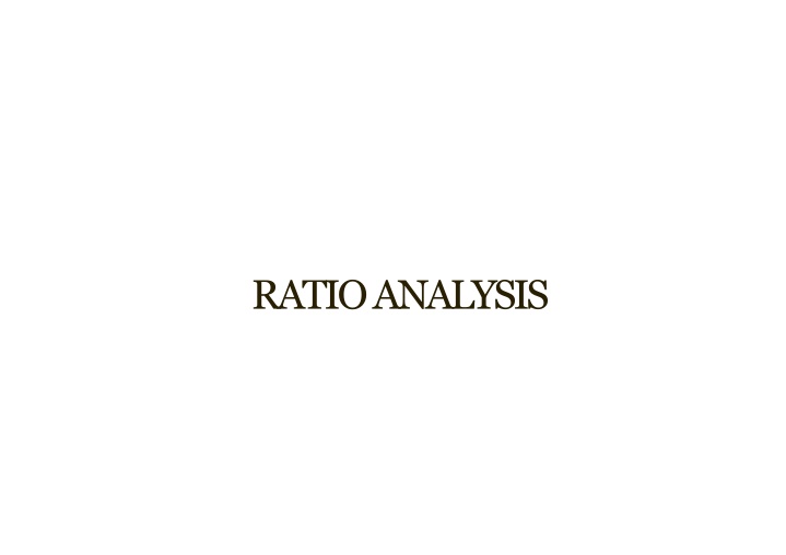 ratioanalysis