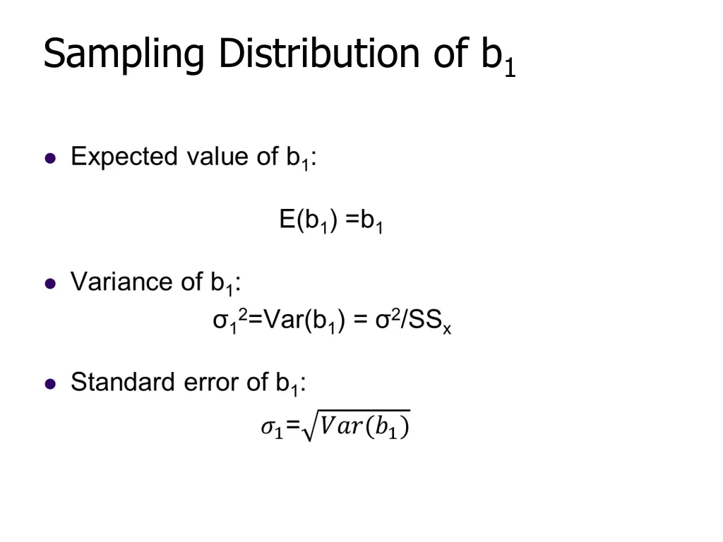 sampling distribution of b 1