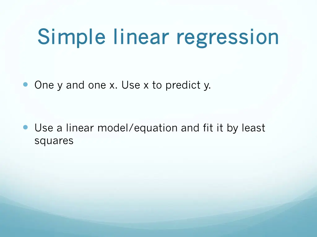 simple linear regression simple linear regression