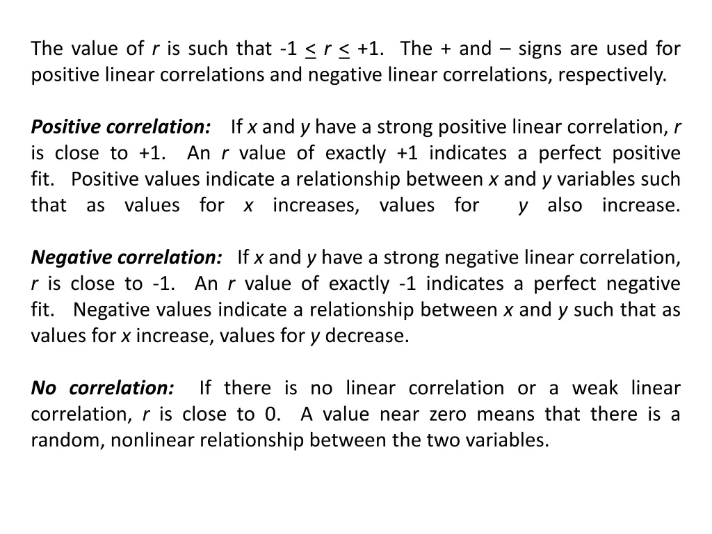 the value of r is such that 1 r 1 the and signs