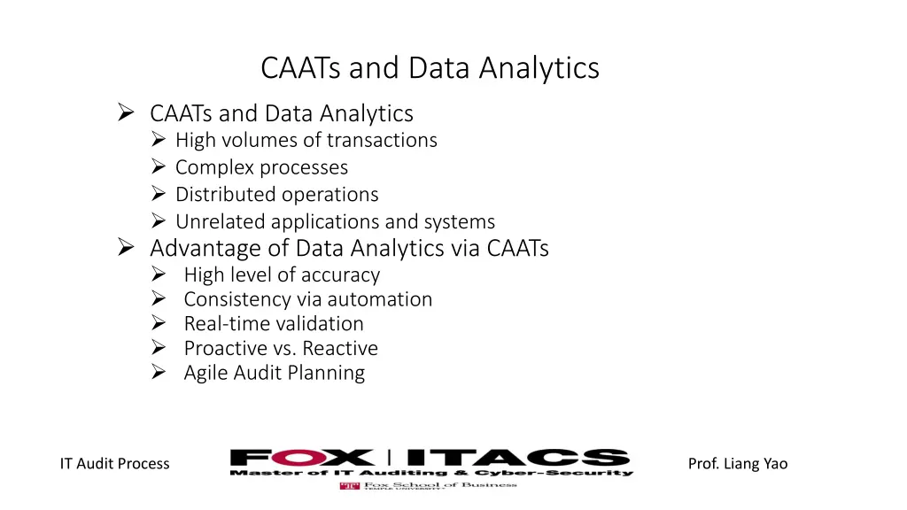caats and data analytics caats and data analytics